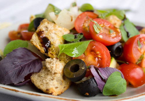 mixed salad with olives