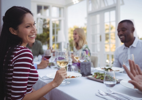 girl drinking wine